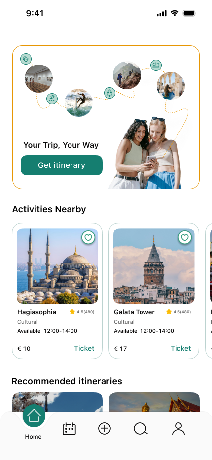 Pockigo home screen